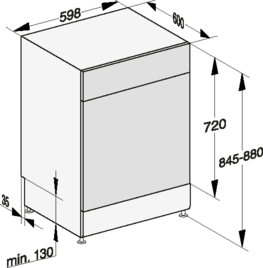 Miele G5210SC Freestanding Full Size Dishwasher